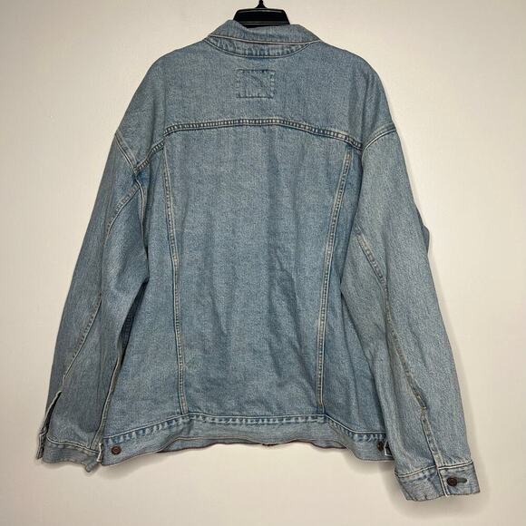 Vintage Levi Strauss Signature Denim Coat Jean Trucker Jacket Size 4XL Cotton - Picture 4 of 11
